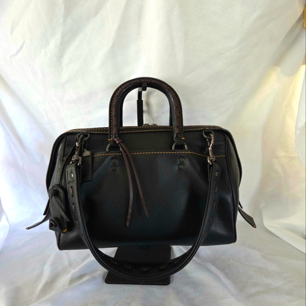 Coach Rogue Satchel Embellished Handle